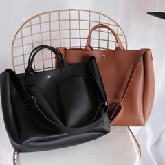 PU Leather Laptop Bag Handbags Women Shoulder Bag Casual Tote Vintage Crossbody