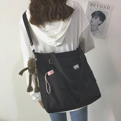 Waterproof Nylon Large Tote Shoulder Bag for Women