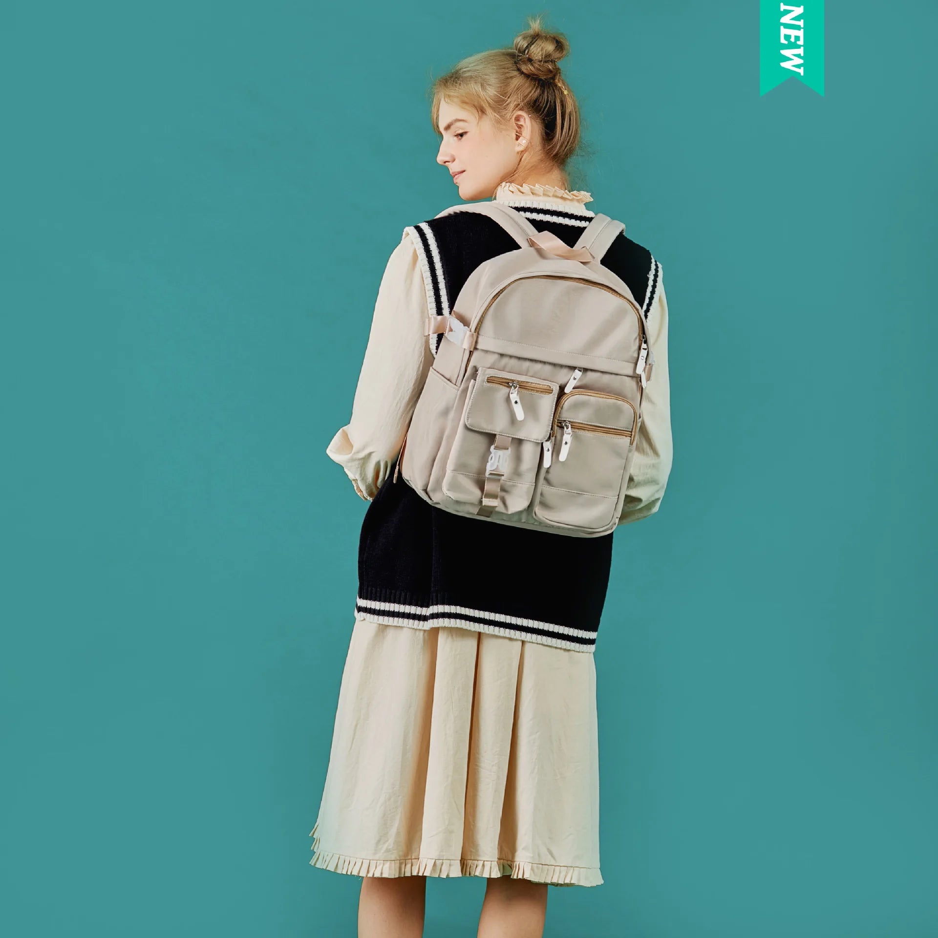Clear Twill Oxford Backpack for Students