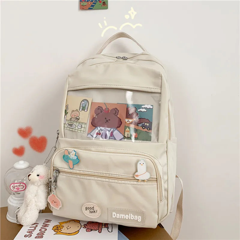 Girl Backpack Large Capacity Ins Backpack Teen Girl Schoolbag