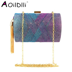 Satin Tassel Party Bag Clutch Evening Bag - Discoloration