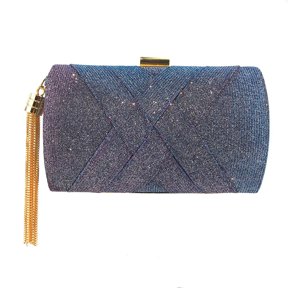 Satin Tassel Party Bag Clutch Evening Bag - Discoloration