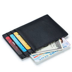 Leather Woven Ultra-thin Card Bag in Lattice Design