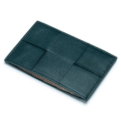 Leather Woven Ultra-thin Card Bag in Lattice Design
