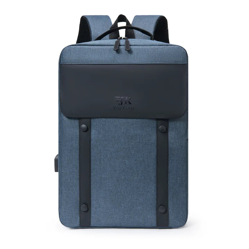 Waterproof backpack with USB port for men