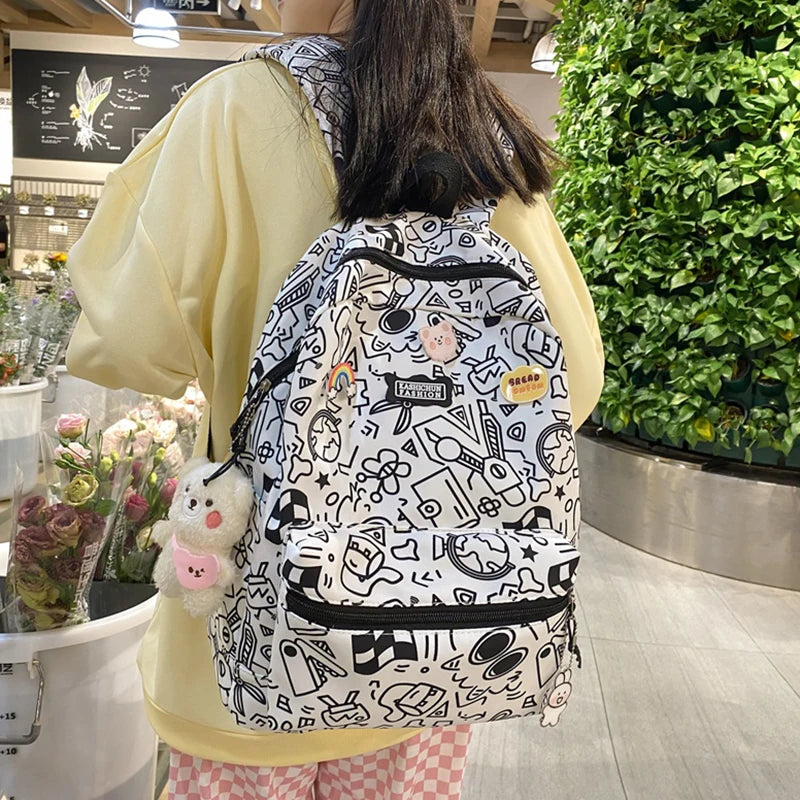 Girls School Bag, Middle School Backpack, Light Primary School Backpack