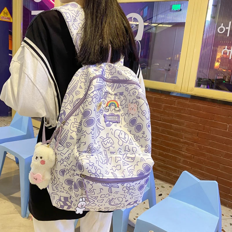 Girls School Bag, Middle School Backpack, Light Primary School Backpack