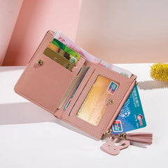 Women's Zip Wallet with Tassel, Versatile Design