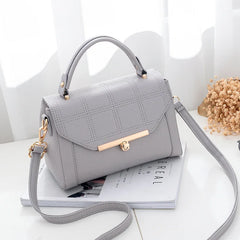 Women's Square Mini Shoulder Messenger Bag PU Leather Solid Color