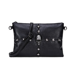 Skull Envelope Bag PU Leather Shoulder Clutch Large Capacity Casual Women's Bag