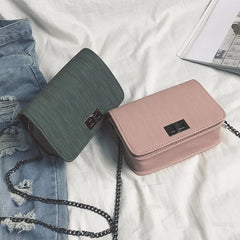 Women's Shoulder Bag PU Leather Turn Lock Chain Messenger Bag