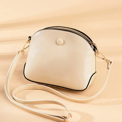 Women's PU Leather Shoulder Bag Retro Mini Shell Messenger Bag