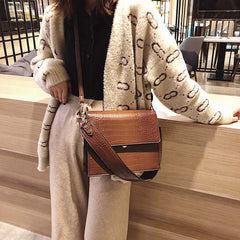 Women's PU Leather Square Shoulder Messenger Bag
