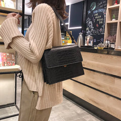 Women's PU Leather Square Shoulder Messenger Bag
