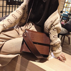 Women's PU Leather Square Shoulder Messenger Bag