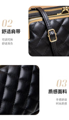 Women's Double-Layer Rhombus Chain Shoulder Bag