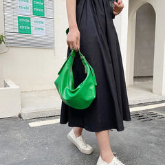 Soft Leather Small Women's Bag Shoulder Underarm Bag Clutch Purse