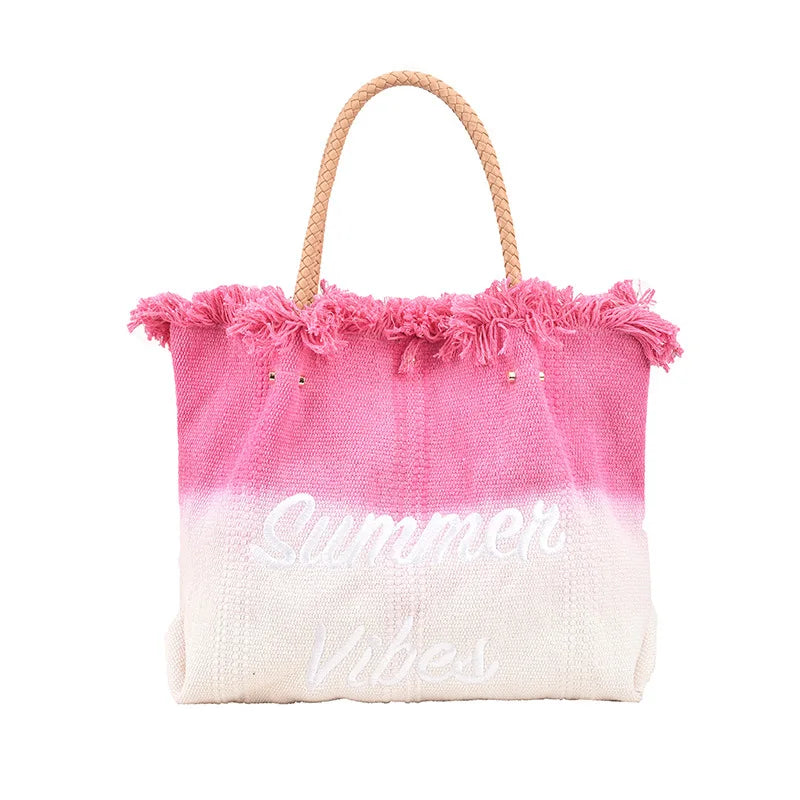 Women's Large Woven Shoulder Bag