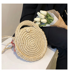 Straw Woven Large-Capacity Women's Shoulder Bag