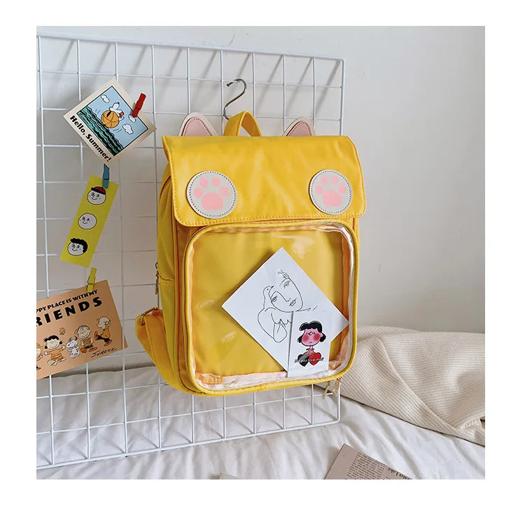 Waterproof Transparent Jelly School Backpack Women Wear-Resistant Version