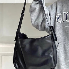Solid Large-Capacity Women's Shoulder Bag