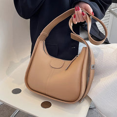 Women's PU Leather Crossbody Bag Clutch Brown