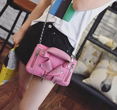 Rivet Motorcycle Shoulder Bag Chain Crossbody Jacket Bag