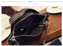 Rivet Motorcycle Shoulder Bag Chain Crossbody Jacket Bag