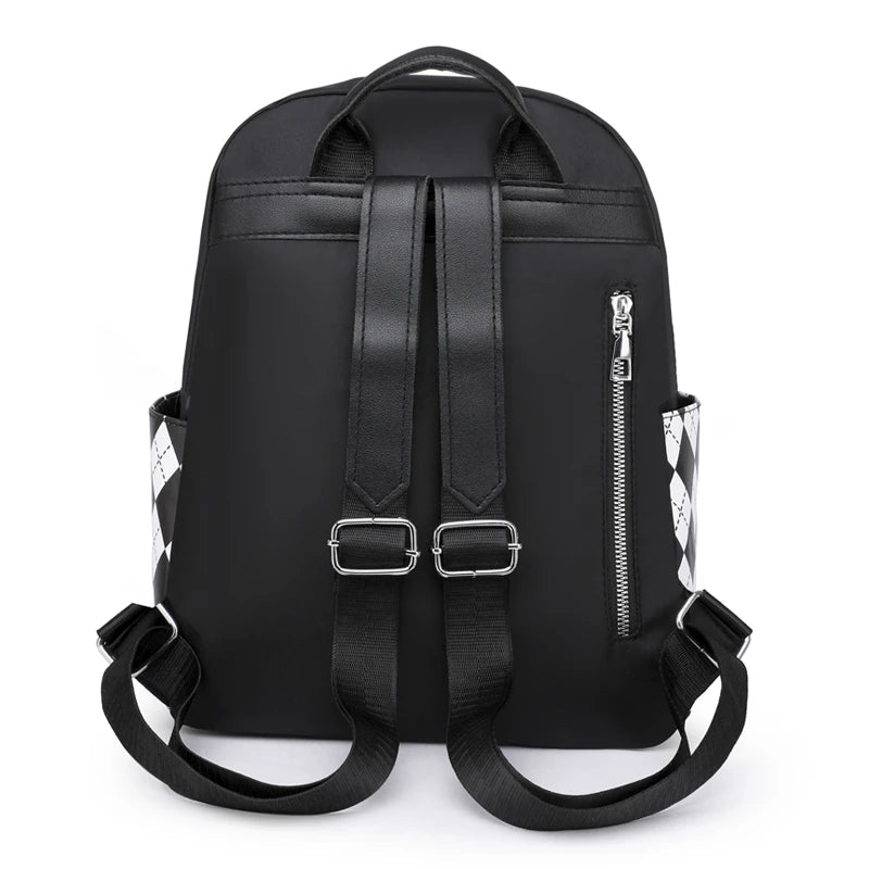 Women's Shoulder Bag Diamond Pattern College School Backpack