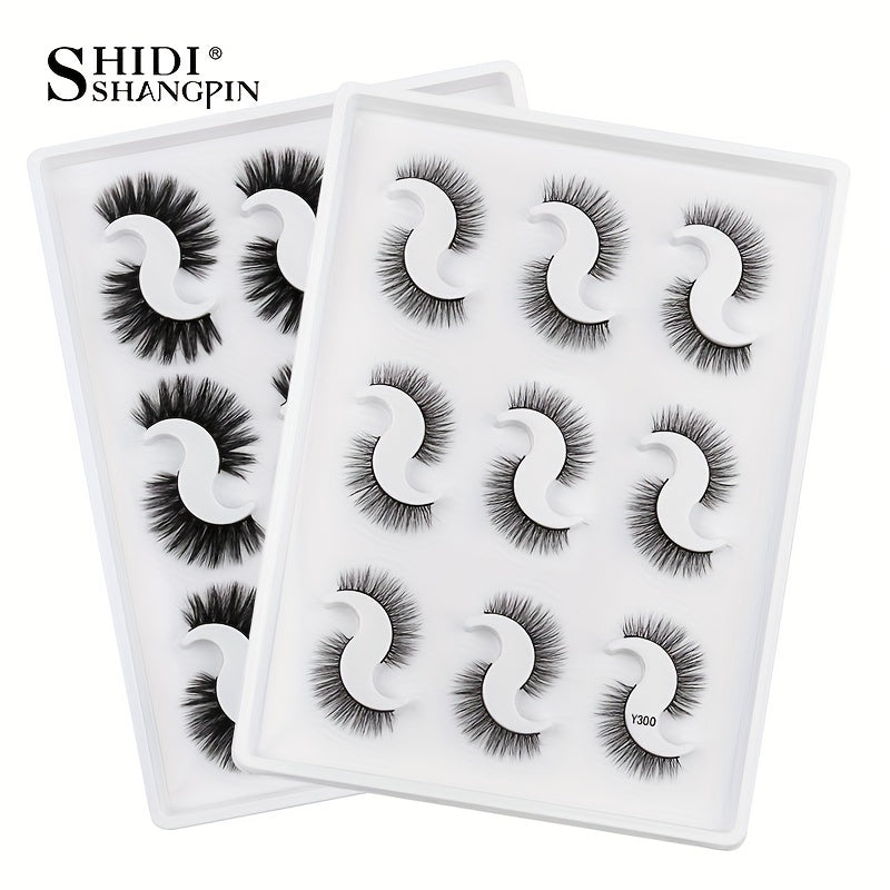 9 Pairs 3D Faux Mink False Eyelashes Natural Curling Thick Extension