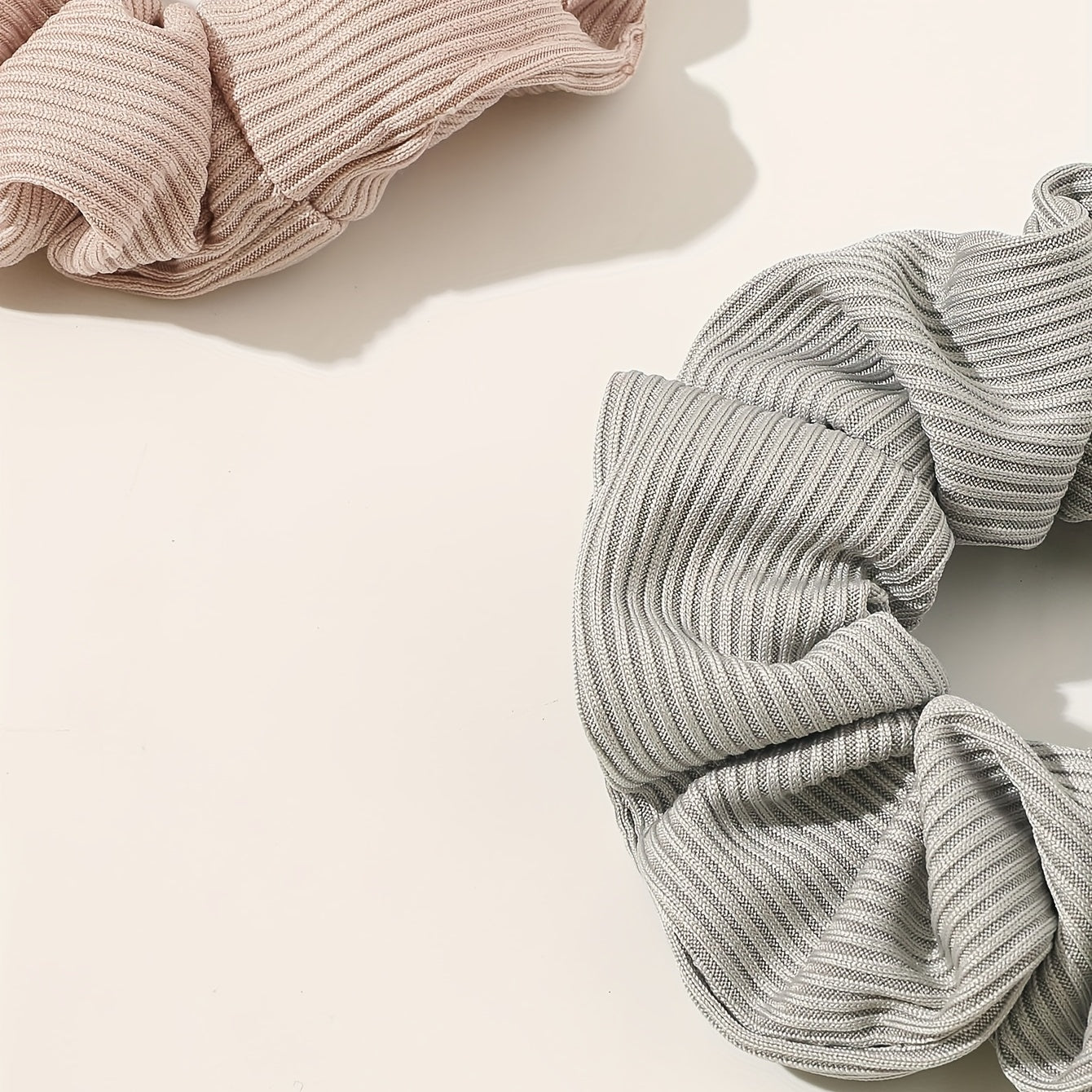 4pcs Ribbed Scrunchies Hair Rope Ponytail Holder Accessories Girls