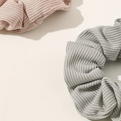 4pcs Ribbed Scrunchies Hair Rope Ponytail Holder Accessories Girls