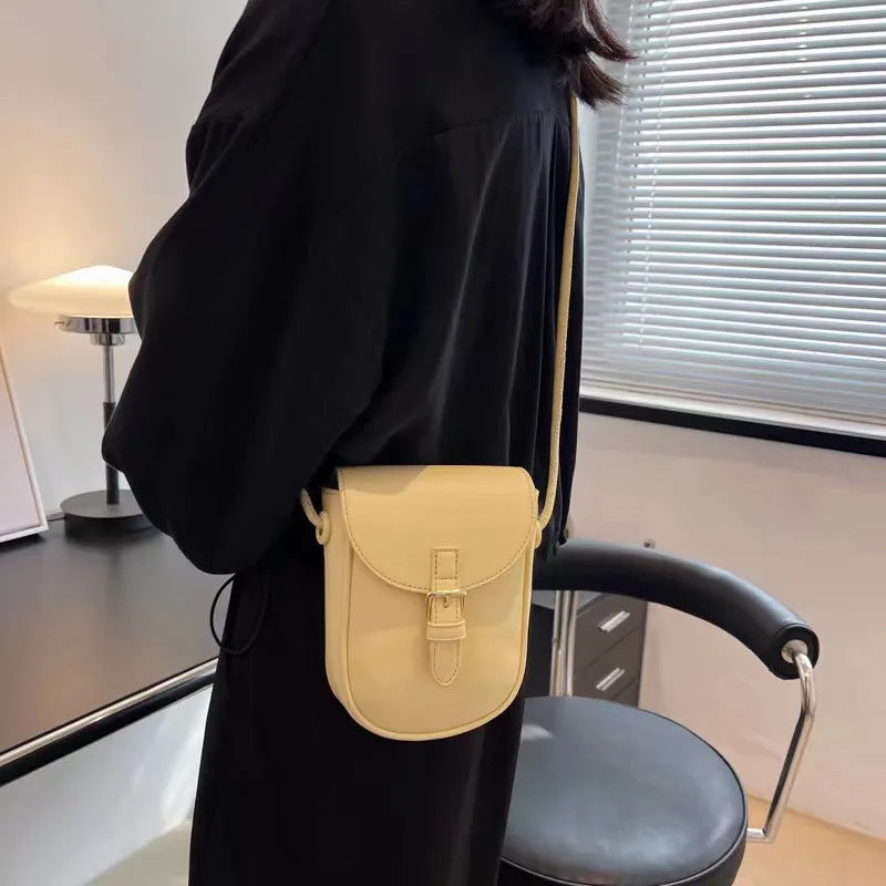 British Style Cowhide Camera Bag for Women