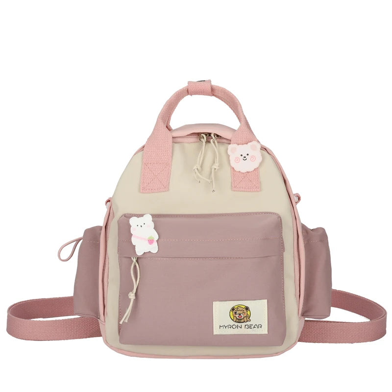 2022 Cute Mini Schoolbag for Young Female Students, Waterproof Nylon Travel