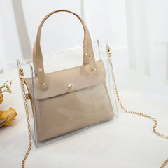 2022 Fashion PVC Jelly Bag Women Small Transparent Shoulder Handbags