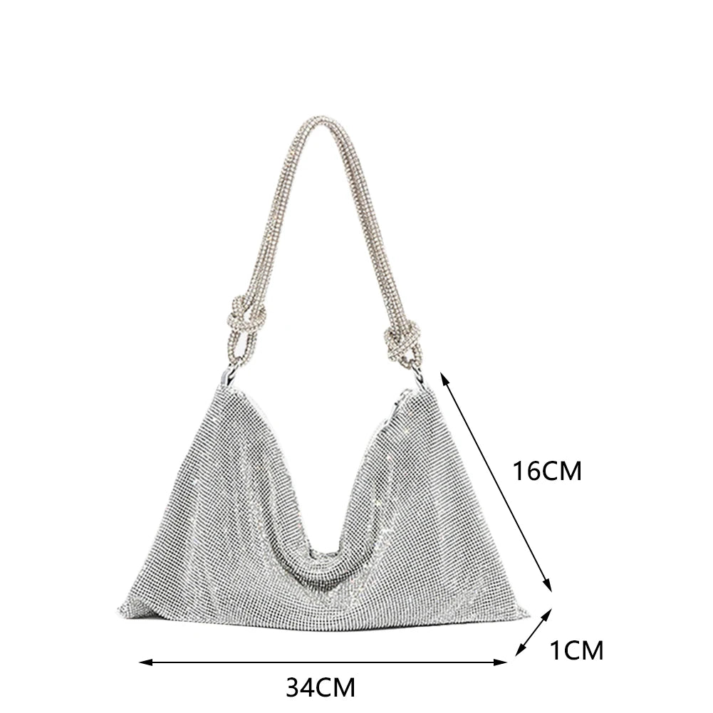Rhinestone Shoulder Bag Evening Clutch Wedding Purse