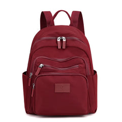 2022 Dark Green Women's Backpack Waterproof Nylon Student School Bag