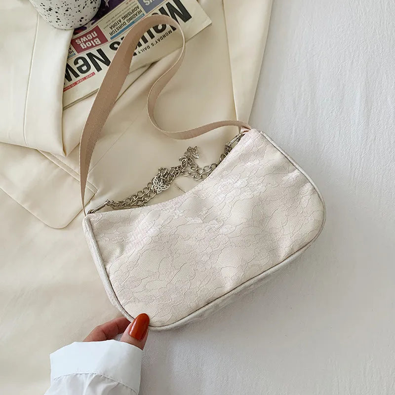 2022 Lace Armpit Bag Chain Retro Crossbody Handbag