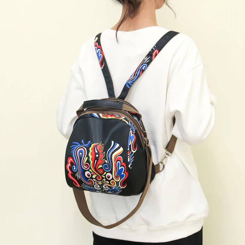Anti Theft Women Backpack Durable Oxford School Bag