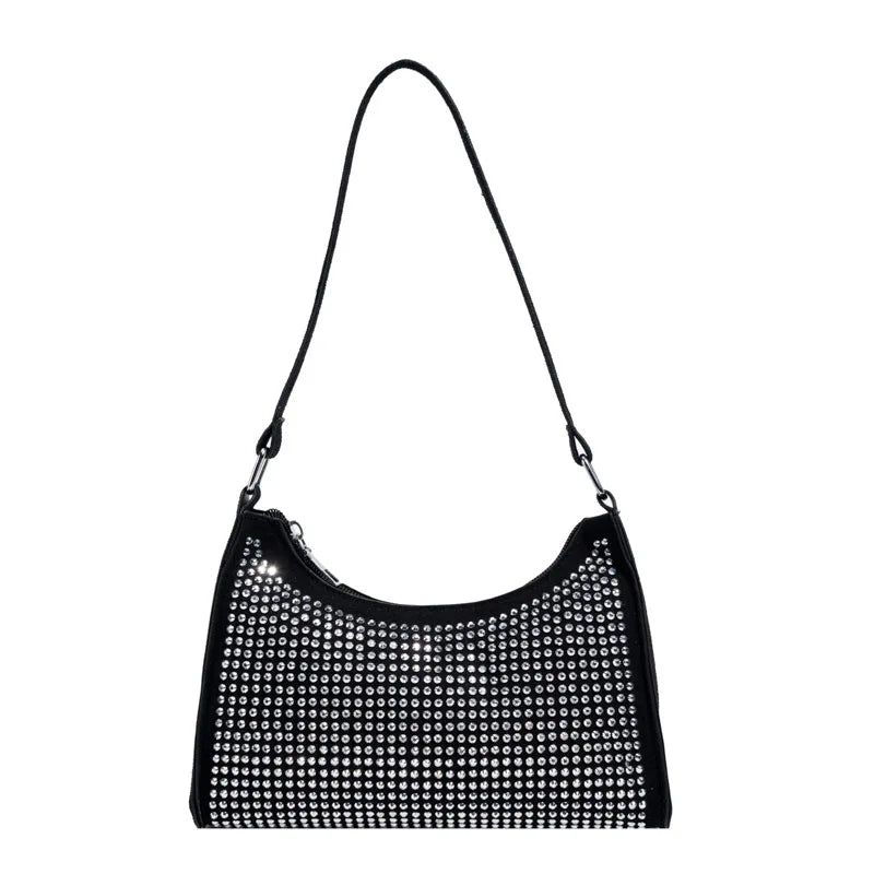 Women Casual Bright Diamond Underarm Shoulder Bag
