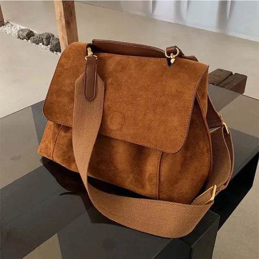 Fleece Shoulder Bag Female Leather Crossbody Bag