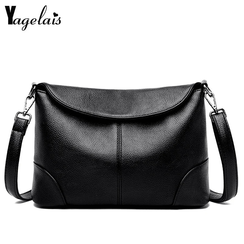 Leather Clutch Bag Small Soft Leather Handbag Women High Crossbody Bag