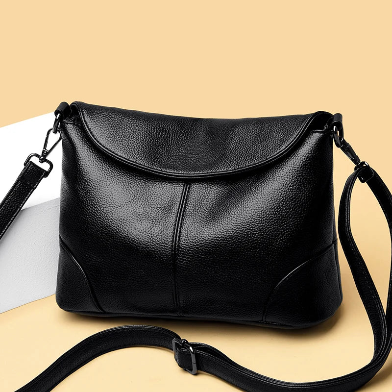 Leather Clutch Bag Small Soft Leather Handbag Women High Crossbody Bag