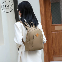 Canvas Backpack Women Solid Rucksack Casual Travel Bag Backpacks