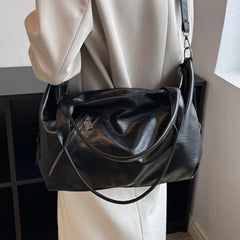 Casual Soft Leather Tote Bag for Women Large Capacity Handbag