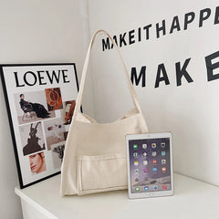 Fashionable Canvas Handbag Large Capacity Top Handle Shoulder Bag