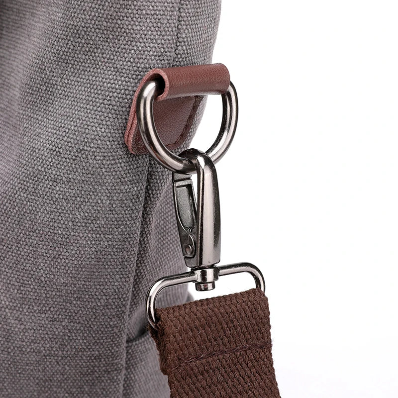 Large Pocket Canvas Handbag for Women