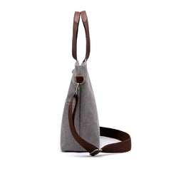 Large Pocket Canvas Handbag for Women
