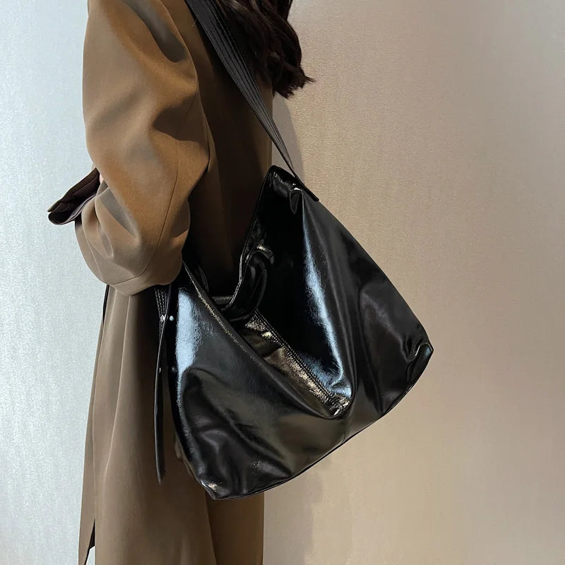 Casual Women Large Capacity Shoulder Bags Vintage Female Green Big Totes Crossbo
