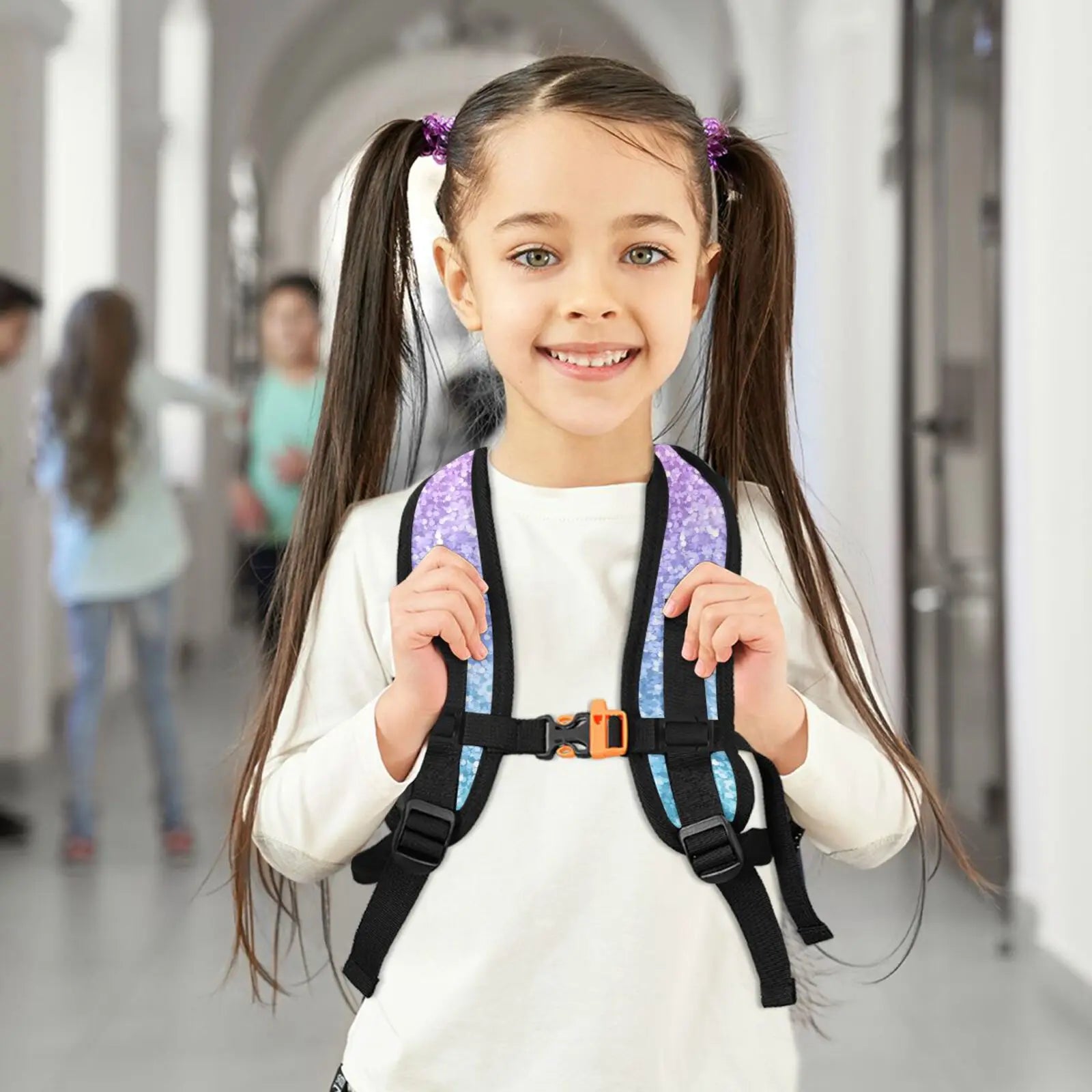 Glitter Kids School Backpack for Boys Girls 3-8 Years Old